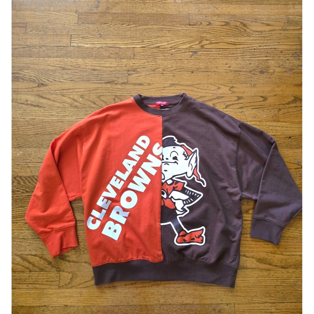 Mitchell & Ness Womens Throwback Cleveland Browns Sweatshirt Size Large